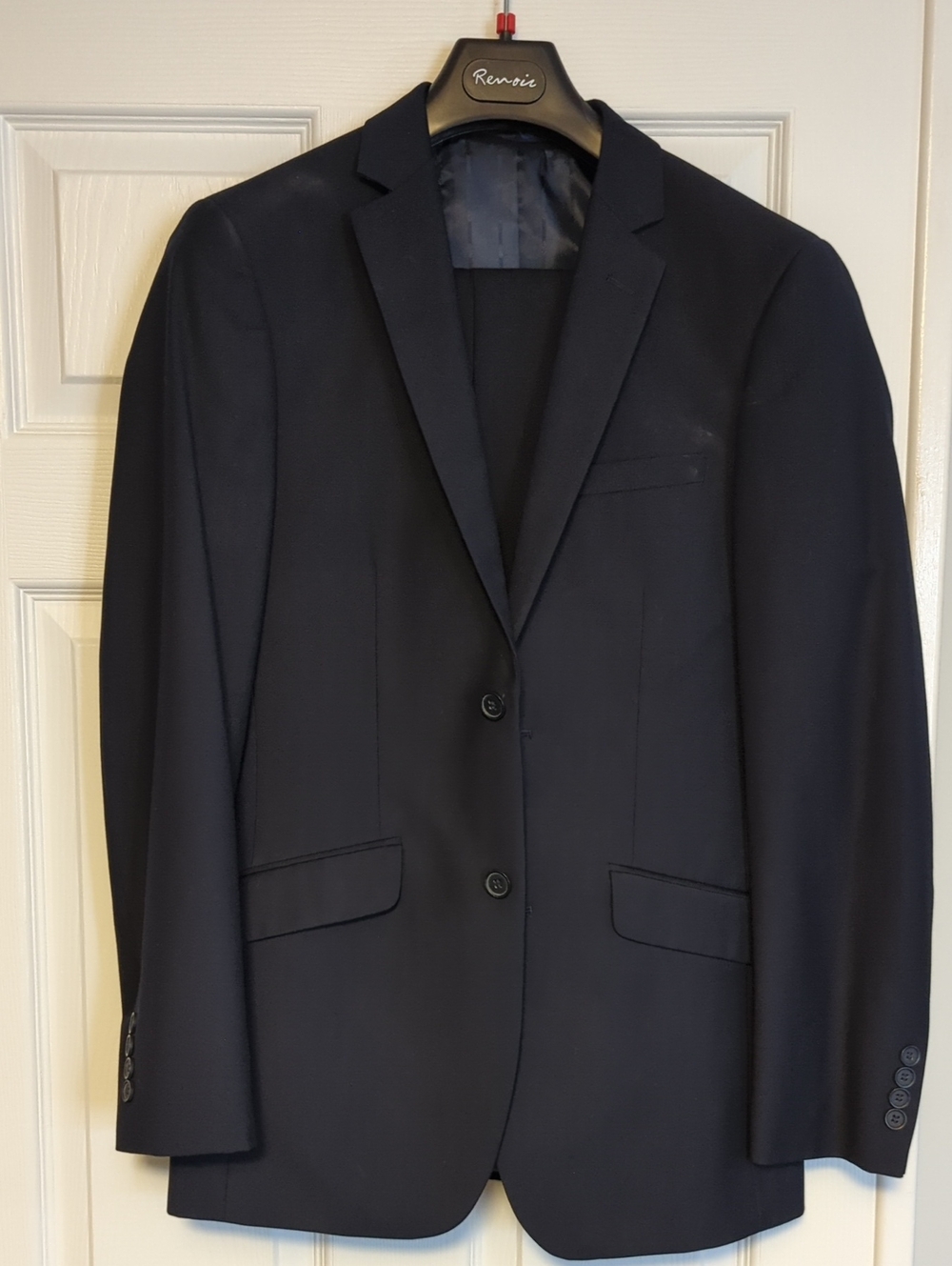 Men's Navy Two-Button Suit Jacket - Classic Tailored Blazer